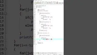 Print cross Number pattern in C