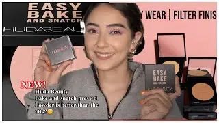 NEW HUDA BEAUTY EASY BAKE AND SNATCH PRESSED POWDER! IS IT BETTER THAN THE OG?