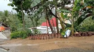 suasana pedesaan hidup di desa musim penghujan , Kampung Dawung ds.Prambon Trenggalek