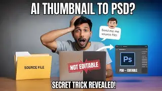 AI Thumbnail Ko Photoshop PSD File Me Kaise Convert Kare | Ai thumbnail 1 Click Me Free Source File