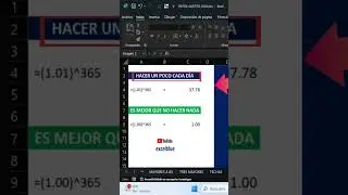 Hacer algo cada día, es mejor que no hacer nada  #excel #tutorial  #exceltips #mexico #peru #shorts