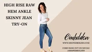 High Rise Raw Hem Ankle Skinny Jeans | Women’s Jeans (Kancan)