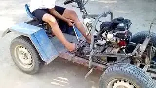 старший сын скоро угонет мини трактор