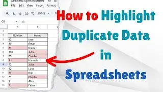 How to Highlight Duplicates in Spreadsheets | #computer #spreadsheet #excel