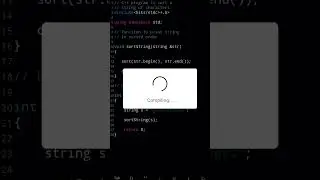 C++ Program To Sort String of Characters 