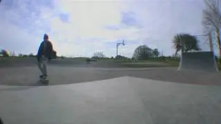 Charlie Climo Backside 180 kickflip + kickflip+ kickflip