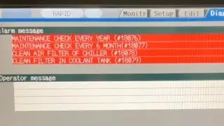 Mazak PT20. M730L: How to reset MAINTENANCE CHECK messages. Parameters #18076 through #18090