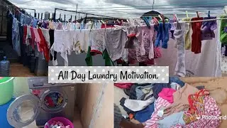 All Day Laundry ||Cleaning Motivation|| Floormats ||Duvet || Clothes||LG Front Load Washing Machine