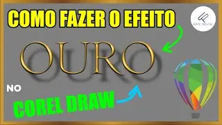 MUITO FÁCIL APLICAR O EFEITO DOURADO EM UM TEXTO NO COREL - Confira o nosso passo a passo
