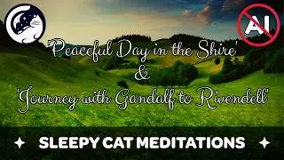 (LOTR Combined) A Peaceful Day in the Shire & Journey with Gandalf to Rivendell (Black Screen)