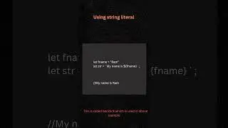 what is template literal. #templateliteral#javascript#angular#webdeveloper#frontend#vue#react#css