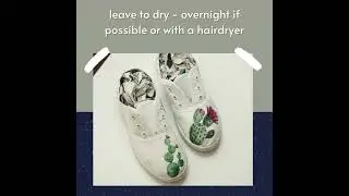 Sneaker Paint Decoupage and Stencil