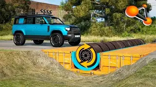 BeamNG drive - Speed Bump From Wheels Against Cars