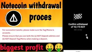 Notecoin withdrawal process | how to deposit Notecoin in exchange bybit, binance,okx | $500🤑🤑