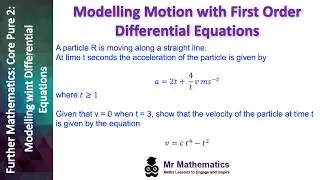 Modelling Motion with Differential Equations | Mr Mathematics