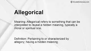 Allegorical Meaning