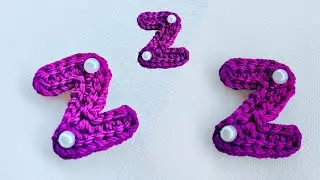 Crochet keychain letter Z easy for beginners, gantungan kunci rajut huruf