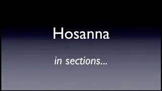 Paul Baloche - Hosanna think in sections
