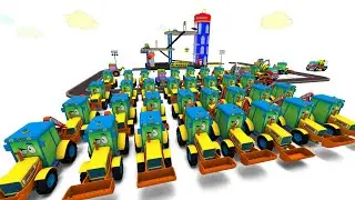 LEGO Car Parking - Toddlers Trains and JCB Excavator