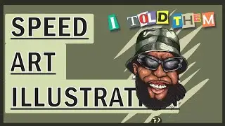 Mastering Digital Art: Creating Expressive Cartoon Heads with Adobe Illustrator | Speedart process