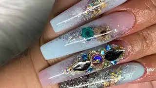 Watch me do my nails | Xxl nail tips | start to finish