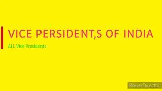 vice president's of india || all vice persident list