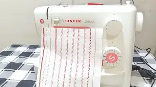 How to use PATTERN DIAL/STITCH DIAL dial | ZIG ZAG demo Singer Simple 3210 for DESIGN MAKING