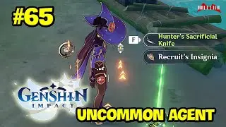 Where and How to Get or Grind Hunter's Sacrificial Knife - Defeating An Agent - Genshin Impact #65