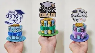 DIY CUTE SIZE GRADUATION MONEY CAKE