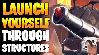 Fortnite Launch yourself through structures With pirate cannon فورت نايت تحدي المدفع الاسبوع الرابع