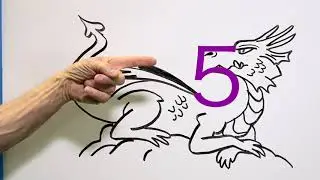 Learn How To Draw A Dragon From The #5  (Pappy Doodle Time)
