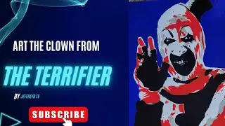 Art the clown from the terrifier spray paint art