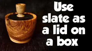 Woodturnjng a box with a slate lid + First try the black line carbide tools