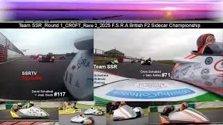 F2 Sidecars @ Croft_Round 1_Race 2_2025 FSRA British F2 Sidecar Championship_Team SSR #71 + #117