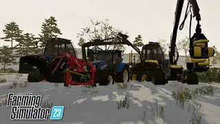 Winter logging in Farming Simulator 23 Mobile 🌲❄️