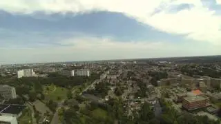 Flying my Phantom 2 to around 90m in Antwerp on a windy day.