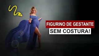 DESAFIO: Figurino de gestante com apenas um tecido e sem costura!