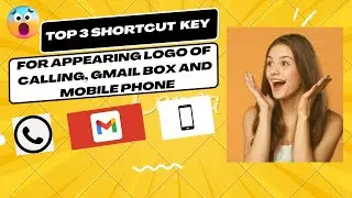 In Ms Word using short key to appear the image of calling, gmail box and mobile phone.