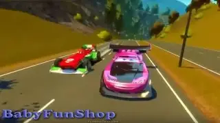 Boost VS Francesco Bernoulli Disney cars Lightning McQueen Play Doh Lego Bricks like Kinder Surprise