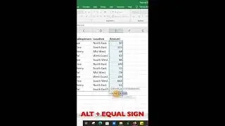 Tips to quickly sum a column in Excel video #shorts #exceltips #exceltutorial #excel #exceltricks