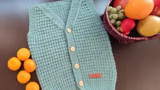 Knitted children's vest...continued