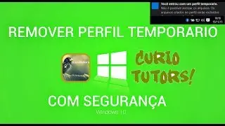 Como RESOLVER problema com PERFIL TEMPORÁRIO no WINDOWS 10 (3 MANEIRAS)
