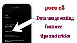 poco c3 Data usage setting features how to use