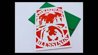 Christmas Blessings folder card Cricut Tutorial Silhouette Cameo Nativity Brother Scan Cut laser cut