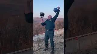 Challenging Double Kettlebell Press