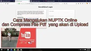 Mengajukan NUPTK Guru dan Compress File Pdf