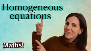 Homogeneous first order ordinary differential equations