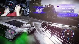 Drifting the Nissan 180SX 1996 in Curves of NFS HEAT with Takumi of Initial D Customize Paint -Short