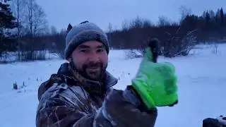 Едем по глубокому снегу, снегоуборщик в деле.