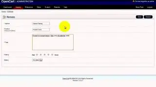 OpenCart Tutorial Catalog Reviews